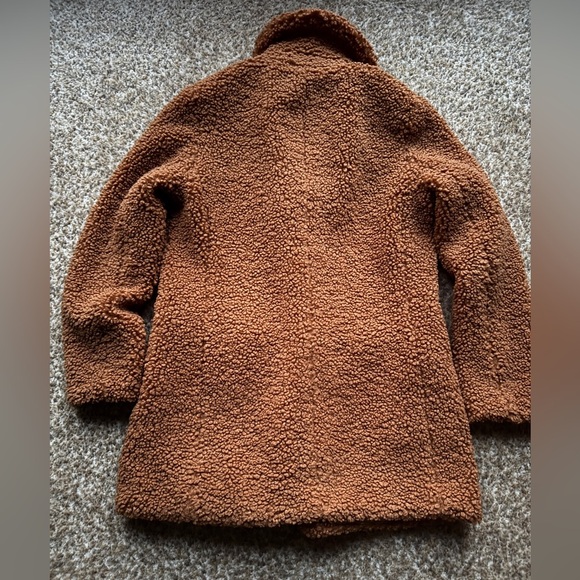 J. Crew Teddy Sherpa Jacket In Adobe Clay Size XS ba527 Sold Out Online - Picture 2 of 4